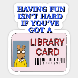 Library Card Sticker